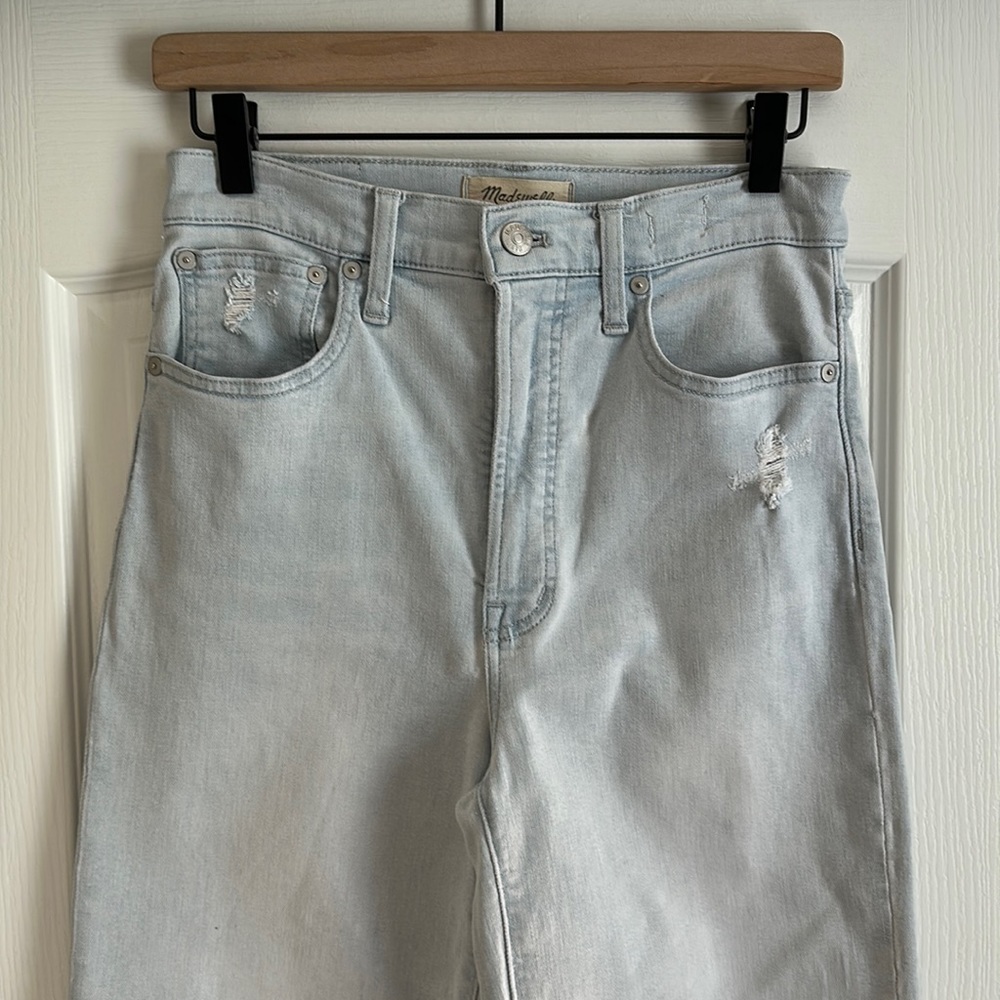 The Perfect Vintage Wide-Leg Crop Jean in Bosworth Wash: Raw-Hem Edition